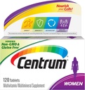 Centrum Multivitamin Tablet for Women, Multivitamin/Multimineral Supplement with Iron, Vitamin D3, B Vitamins and Antioxidant Vitamins C and E, Gluten Free, Non-GMO Ingredients - 120 Count