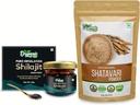 ORGANISK ZING Shatavari Powder- 454g & Shilajit Resin- 20g