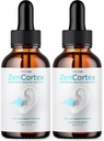 (2 Pack) ZenCortex - Zen Cortex Ear Drops, ZenCortex for Tinnitus Advanced Formel Supplement, Zen Cortex Alle naturlige hørelse Support Formel Supplement for Ear Relief Vegan Ingredienser (60 Serveringer)