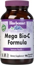 Bluebonnet Nutrition Mega Bio- C Formelle Vegetabilske Kapsler, Højpotens Buffered C Vitamin C, for immunforsvar, Soja Free, Gluten Free, Non- GMO, Kosher, Dairy Free, Vegan, 90 Greve