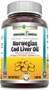 Amazing Omega Norwegian Cod Lever Oil 1000 Mg 250 Softgels