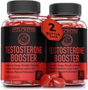Atlantis Nutrition Testosteron Booster Gummies For Mænd - Forbedrer styrke & Stamina - Optimerer ydeevne & Male Enhancement - Made With Tribulus, Horny Geat Weed, Maca Root Medical 124; 2-Pack (120 Gummies)