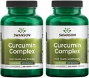 Swanson Curcumin Complex - Herbal Supplement Supporting Joint Health, Mobility & Physical Function - Standardized with BioPerine for Maximum Absorption - (120 Veggie Capsules) (2 Pack)