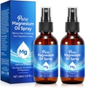 Pure Magnesium Oil Spray, tematisk Magnesium Oil Spray- Lavet med koncentreret Pure Magnesium Chloride Oil 4 fl oz