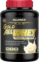 ALLMAX Nutrition Gold ALLWHEY, Fransk Vanilla - 5 LB - 24 Bedste Protein Per Scoop - Gluten Free, Lavcarb & Lavsukker - ca. 71 Servering