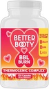 Bedre Booty BBL Burn termogene komplekse kapsler, Tone & Schedpt Belly, Bum + Legs w. Garcinia Cambogia, Guarana, Green Tea Ext, ALA, & Cayenne Pepper supplement (120ct, 60 Servere)