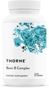 THORNE - Basic B-Complex - Tissue-Ready Vitamin B Complex Supplement with Choline - Supports Cellular Energy Production, Brain Health & Red Blood Cell Formation* - Gluten-Free - 60 Servings