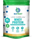 BioTrust Low Carb Lite, 20 Grass- Fed Whey Protein Isolate, 100 kalorier, ProHydrolase fordøjelsesenzymer, Non- GMO, Gratis fra Soy og Gluten, rBGH-Free (14 Servere) (Vanilla Cupcake)