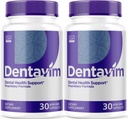 (2 Pack) Dentavim, Dentavim kapsler, Dentavim avancerede formel piller, Dentavim Alle naturlige vitaminer til oral beskyttelse, Dentavim anmeldelser, 60 kapsler til 2 måneder