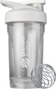 BlenderBottle Sport Shaker Flaske med Wire Whisk, 24-Ounce, White - Protein Shakes & Hydration for atleter & Fitness Entuaster, Easy Mixing, Holdbar & Letvægt, Lockable Lid
