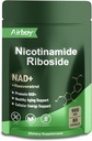 Airboy NAD tillæg med Nicotinamid Riboside Resveratrol & Quercetin 900 mg, NMNH Alternativ til mænd og kvinder Support Anti- Aging, Energy, Focus - 80 kapsler