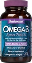 Bluebonnet Nutrition Omega-3 Kosher Fish Oil, Natural Triglyceride Form, Gluten- Free, Dairy- Free, Kosher Certificeret, Non- GMO, 3. part testet, Molekulært Destilleret, 120 Vegetarisk Softgel, 60 Servering