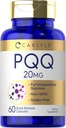 Carlyle PQQ Supplement 20 mg 12, 60 kapsler 125, ikke-GMO og gluten fri