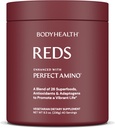 BodyHealth Reds Forbedret med PerfectAmino - Daglig Superfood Smoothie Powder med antioxidanter, Adaptogener, Phytonutrients, Frugt, Prebiotika, Probiotika, Fiber, og Protein - 40 Servere