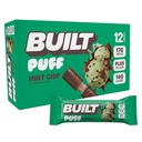 Bygget bar, Puff Protein Bars, Mint Chip Puff, 17g Protein Snacks, On- The- Go Bars, Kun 140 kalorier, 6g Sukker, Collagen, Gluten Free, 12 Greve