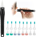 Q Grips Ear Wax Removal Tool 2025 Spiral Ear Wax Removal Kit Genanvendelige og vaskbare Q- Grips Ear Wax Remover Soft Silicone Spiral Ear Wax Removal Kit Indeholder 3 typer af øre renere værktøjer