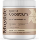 Grass-Fed Bovine Colostrum Supplement with Cocoa Powder, for Kids & Adults, Immune System Support, Gut Health and Muscle Recovery, 60 Servings